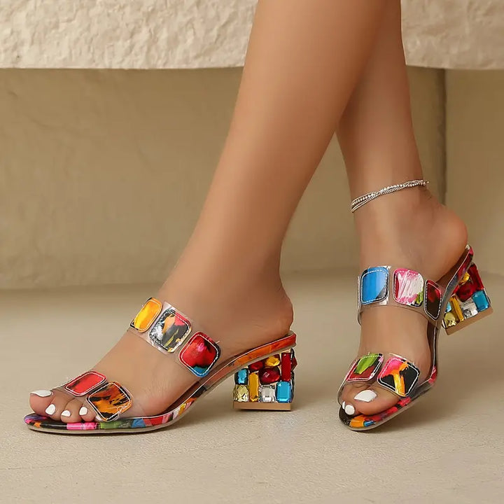 Flora - Sandálias com tiras duplas