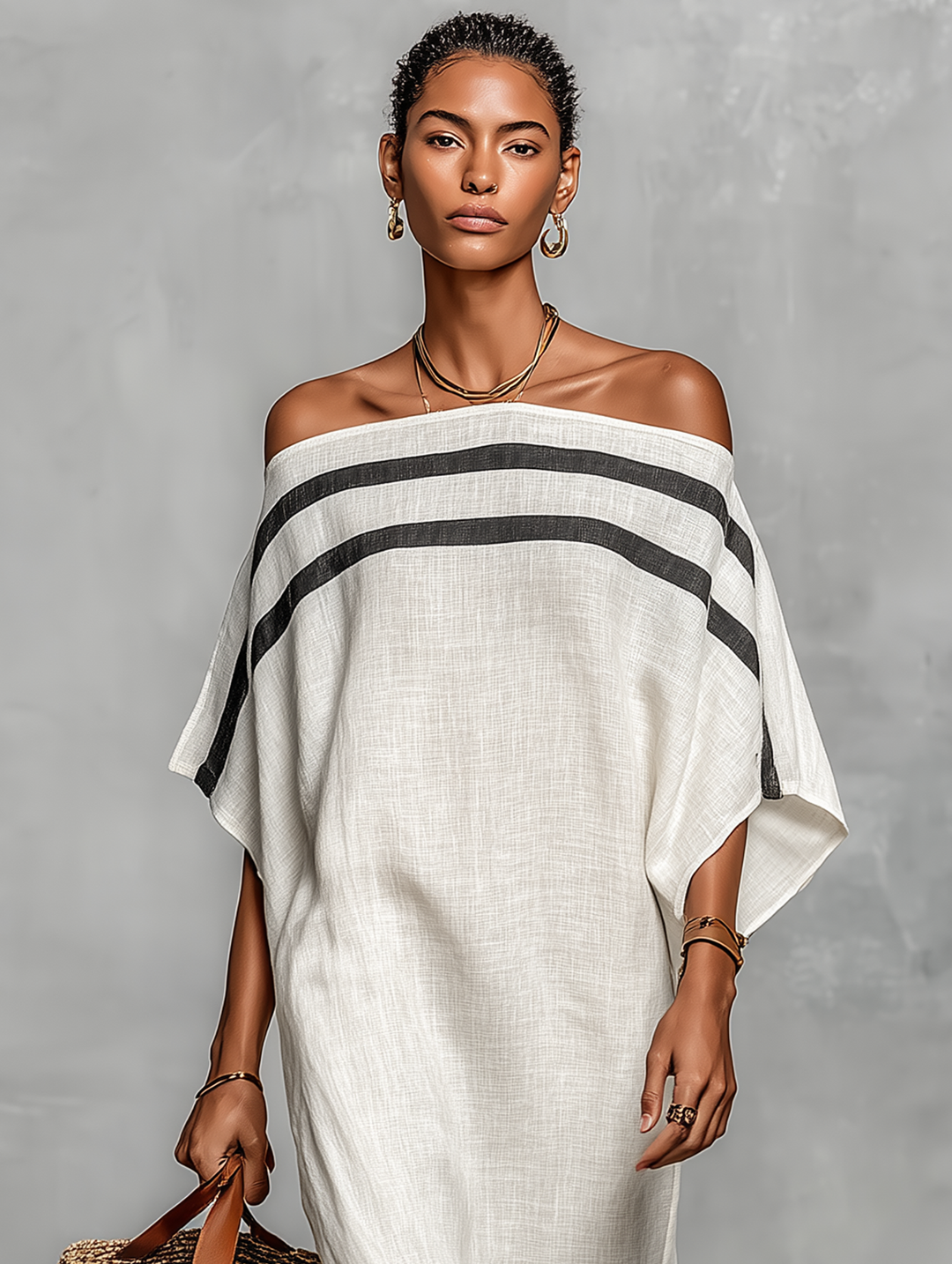 Vestido Maxi Minimalista de Linho