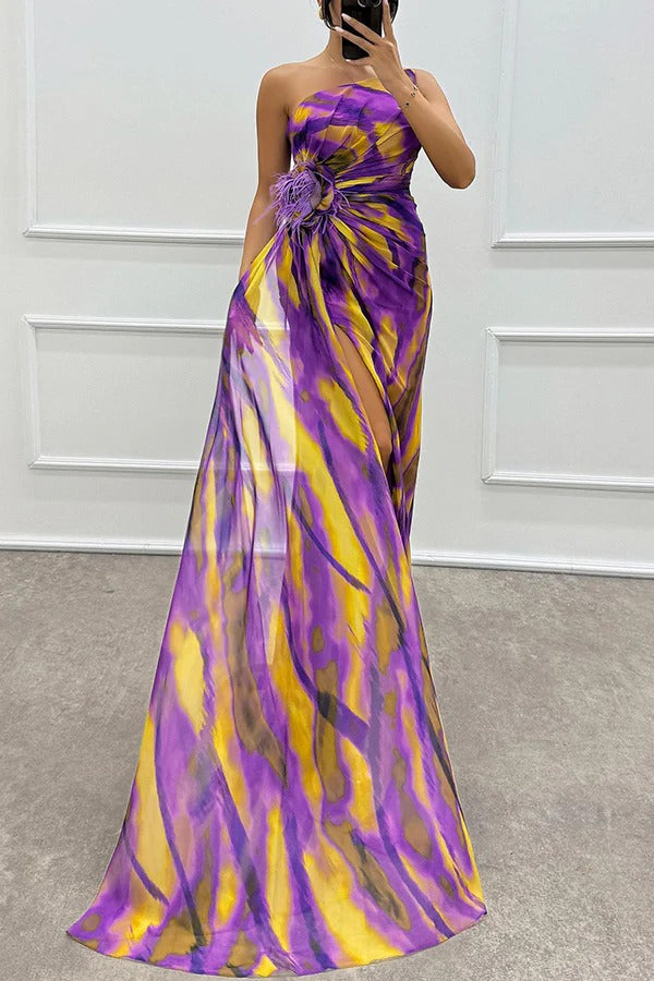 Vestido Drapado Vibrante