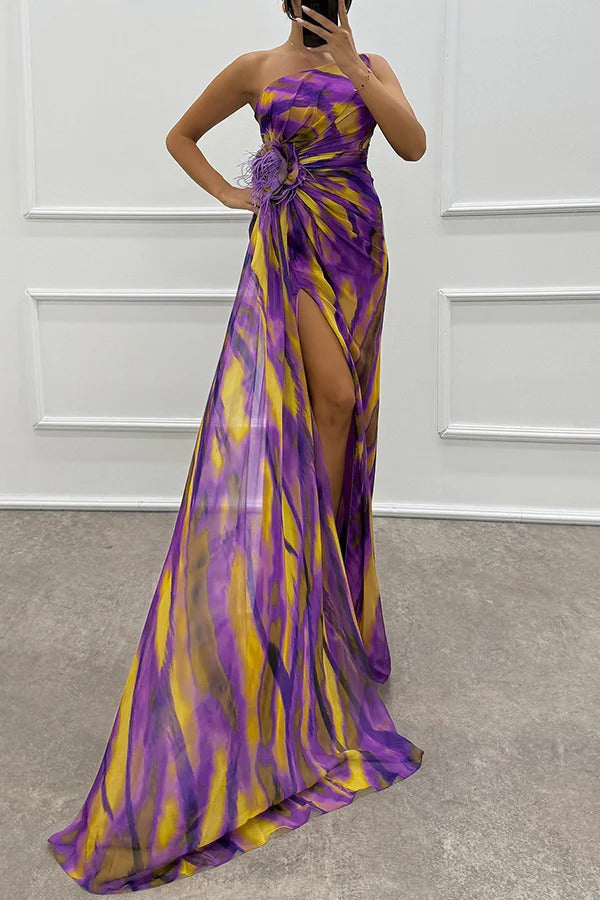 Vestido Drapado Vibrante
