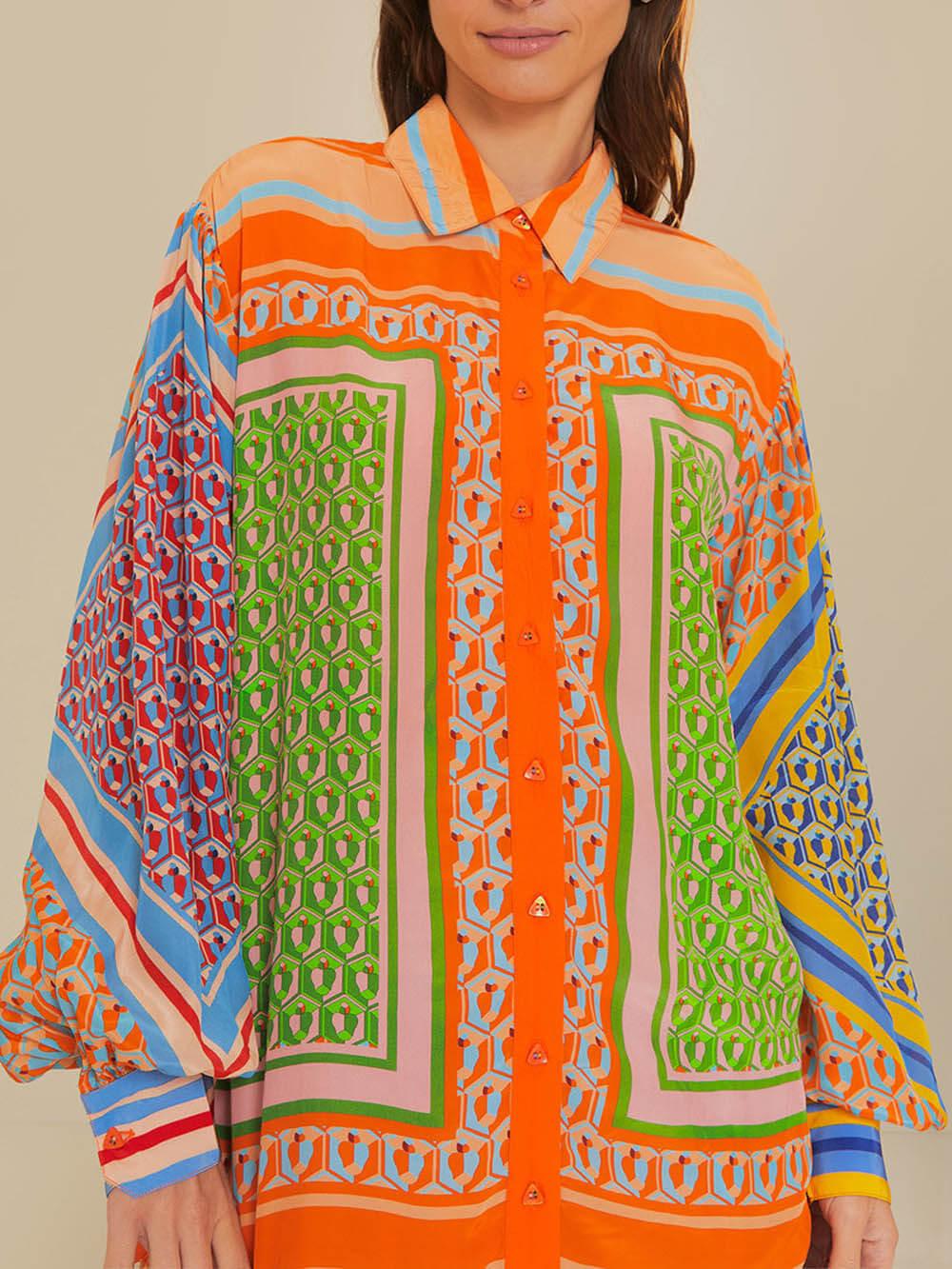 Josephine | Look Tropical Colorido Camiseta Única