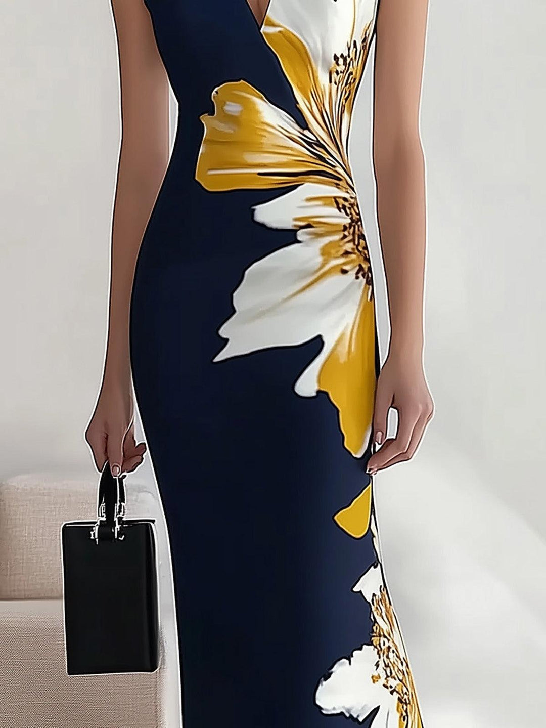 Lily | Strand Glam Elegantes Local de Trabalho Festival Vestido Midi