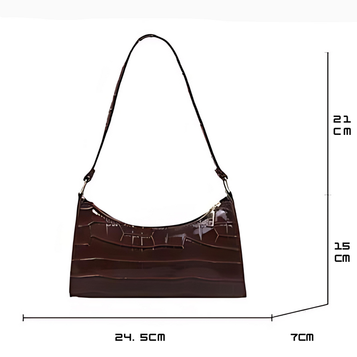 Olivia - Bolsa de Couro Brilhante