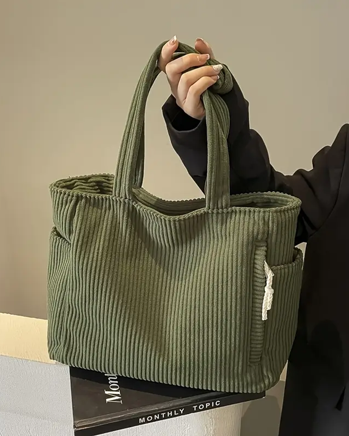 Tilda – Bolsa de Ombro Canalisada com Detalhe de Corda
