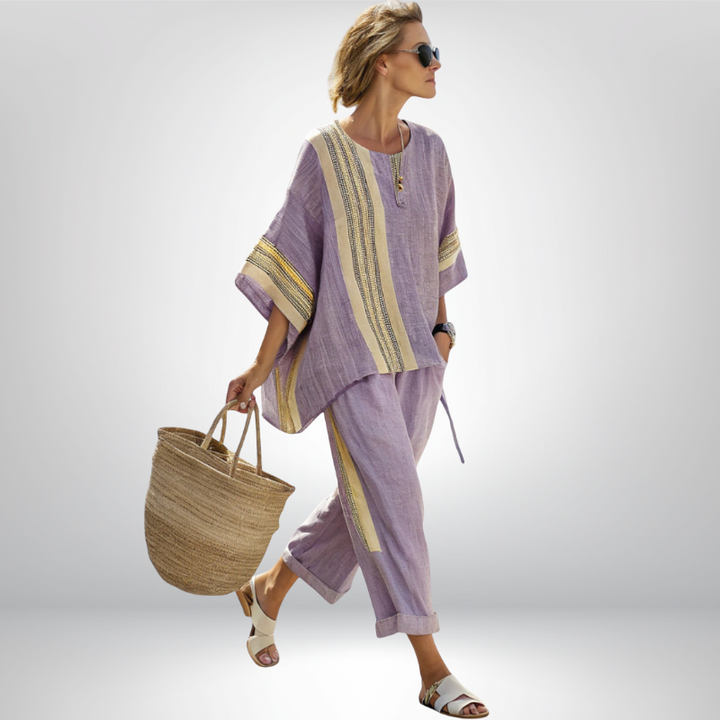 Daisy™ | Boho Completo com Riscas