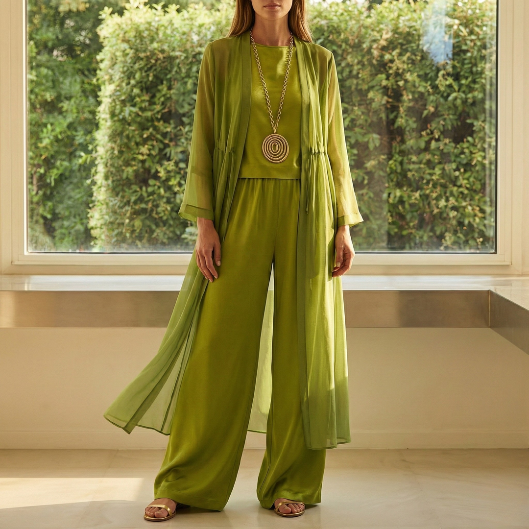 Enid – Conjunto de Conforto Elegante em Três Peças