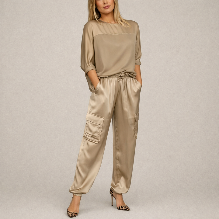 Clara | Conjunto Cargo de Satin Casual