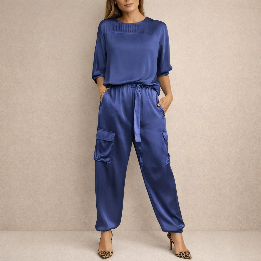 Clara | Conjunto Cargo de Satin Casual
