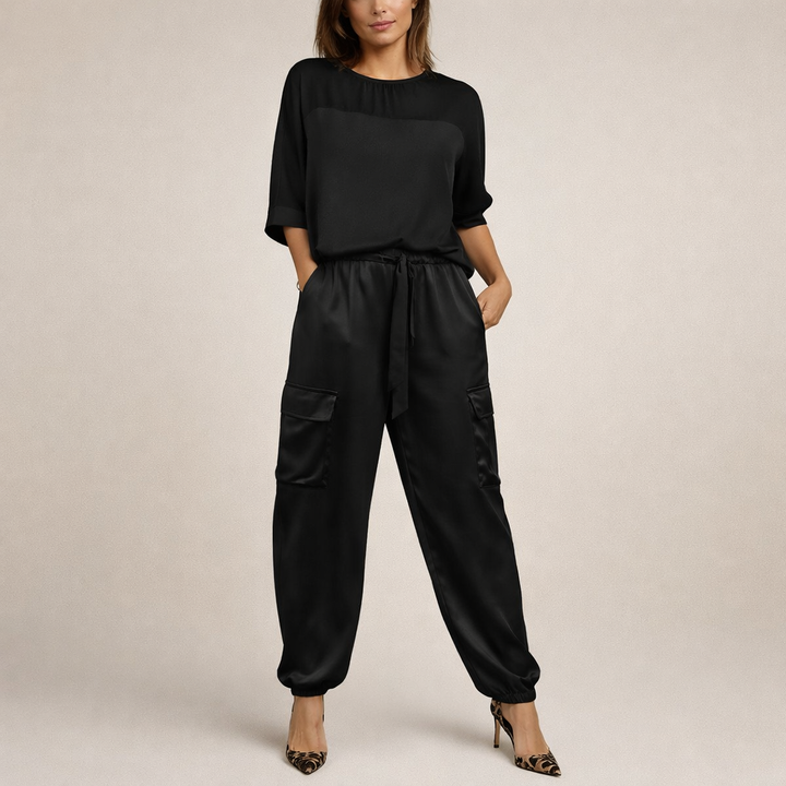 Clara | Conjunto Cargo de Satin Casual