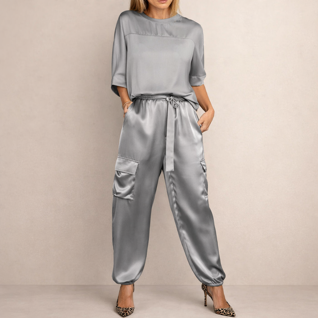 Clara | Conjunto Cargo de Satin Casual