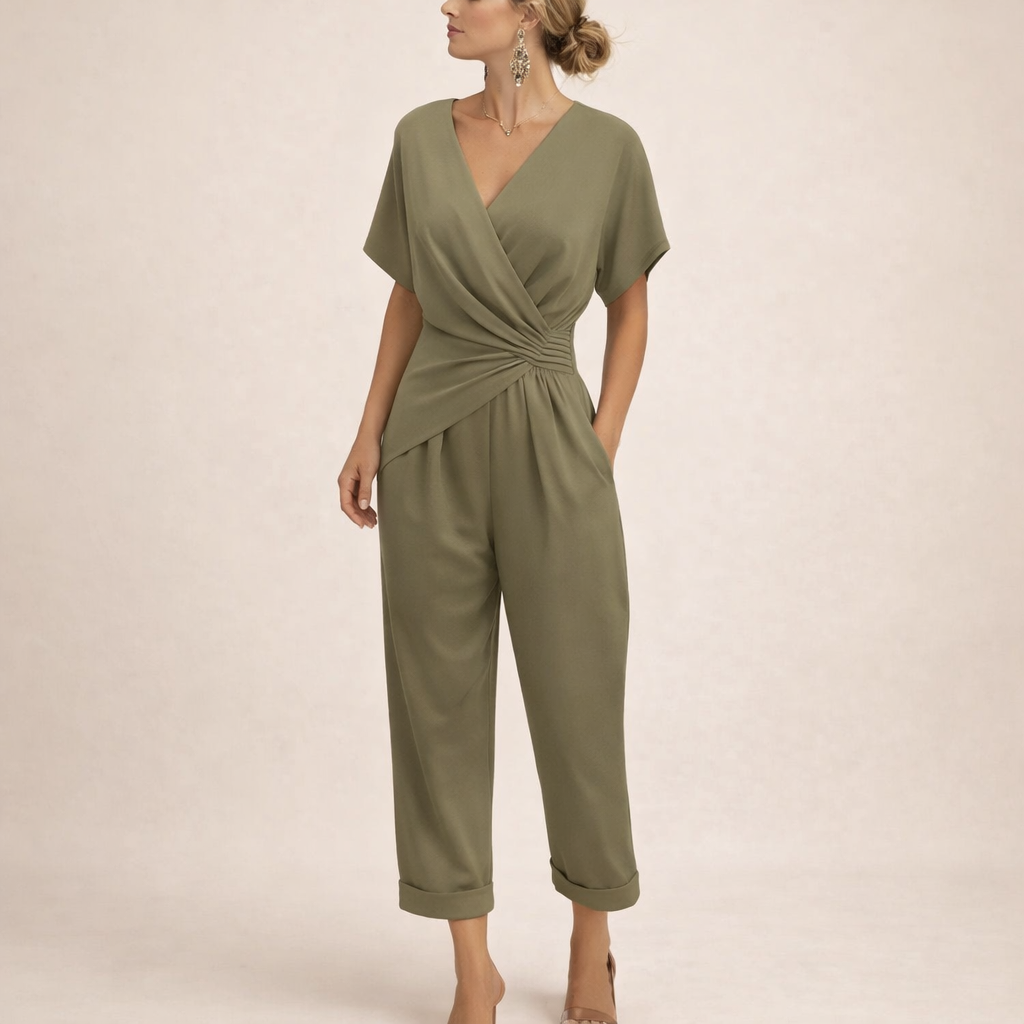 Magda | Elegante Macacão com Cinto