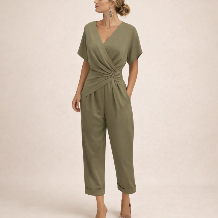 Magda | Elegante Macacão com Cinto