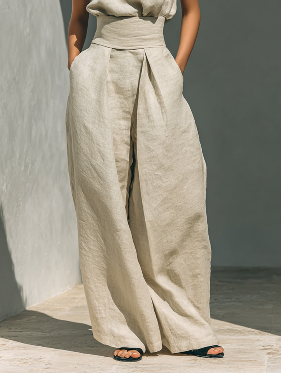 Livia – Conjunto Minimalista em Algodão e Linho