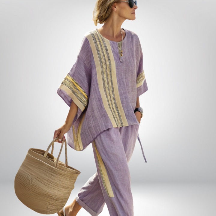 Daisy™ | Boho Completo com Riscas