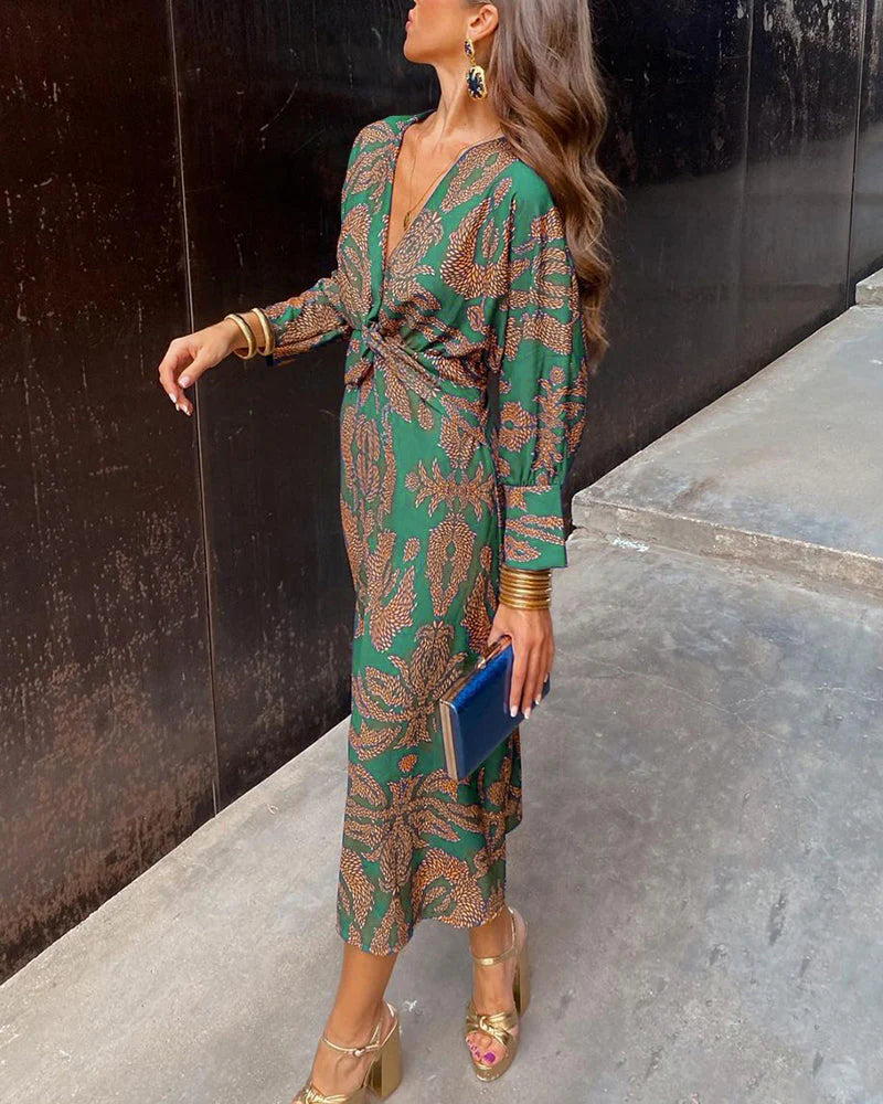 Maite™ | Vestido elegante com frente torcido