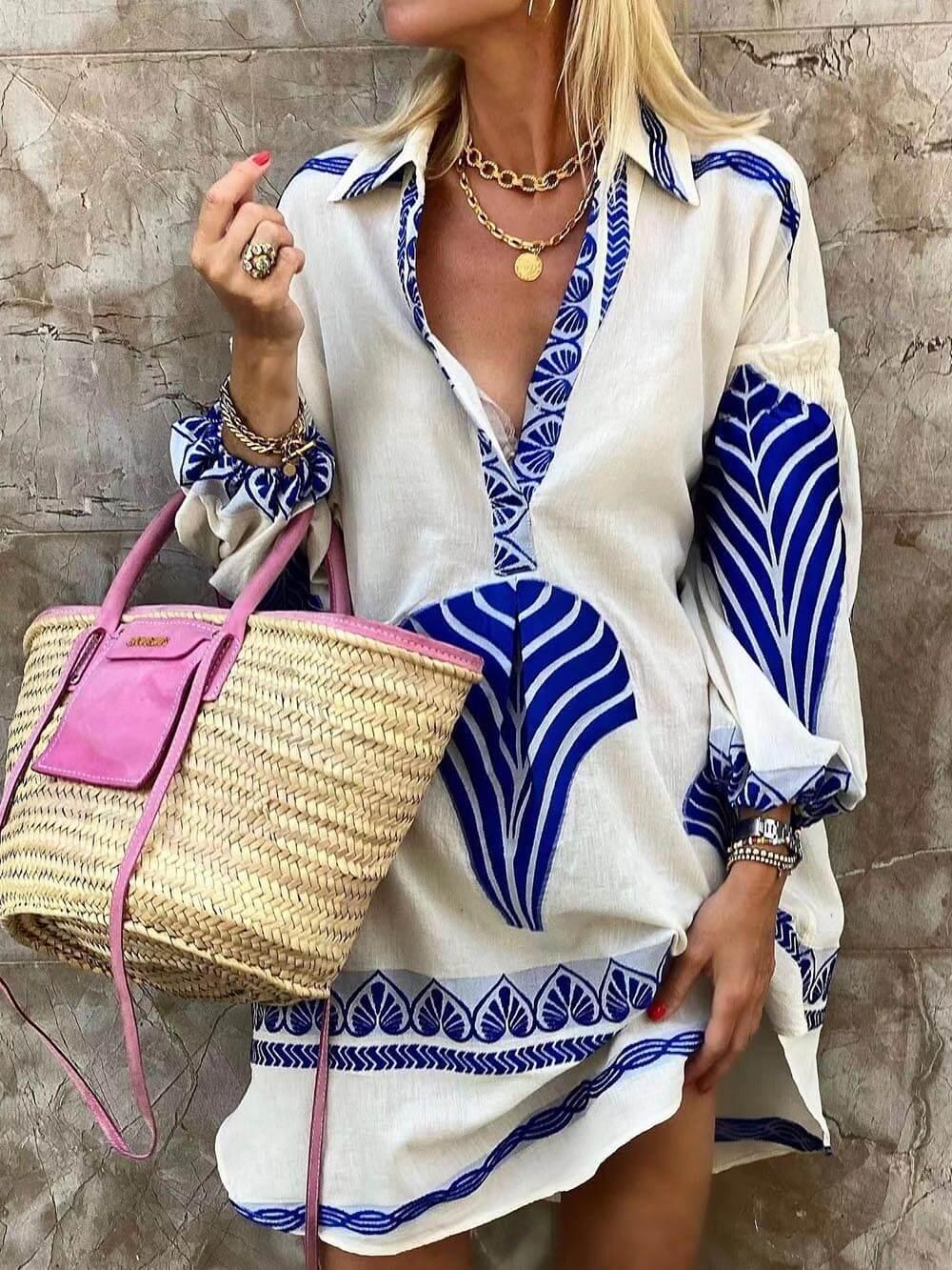Flore | Look Tropical, Estampado Único e Simples, Vestido Mini de Verão