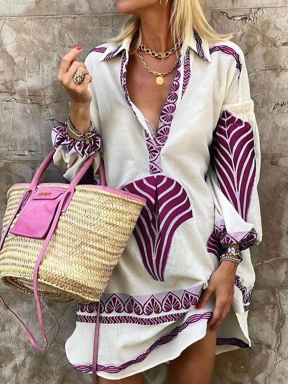 Flore | Look Tropical, Estampado Único e Simples, Vestido Mini de Verão