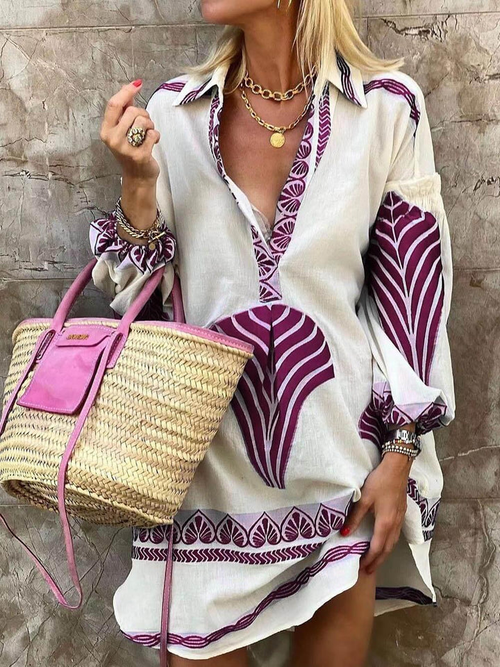 Flore | Look Tropical, Estampado Único e Simples, Vestido Mini de Verão