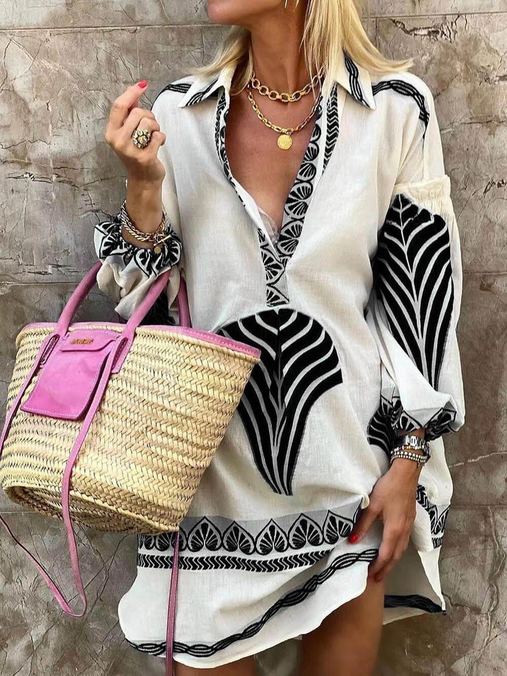 Flore | Look Tropical, Estampado Único e Simples, Vestido Mini de Verão