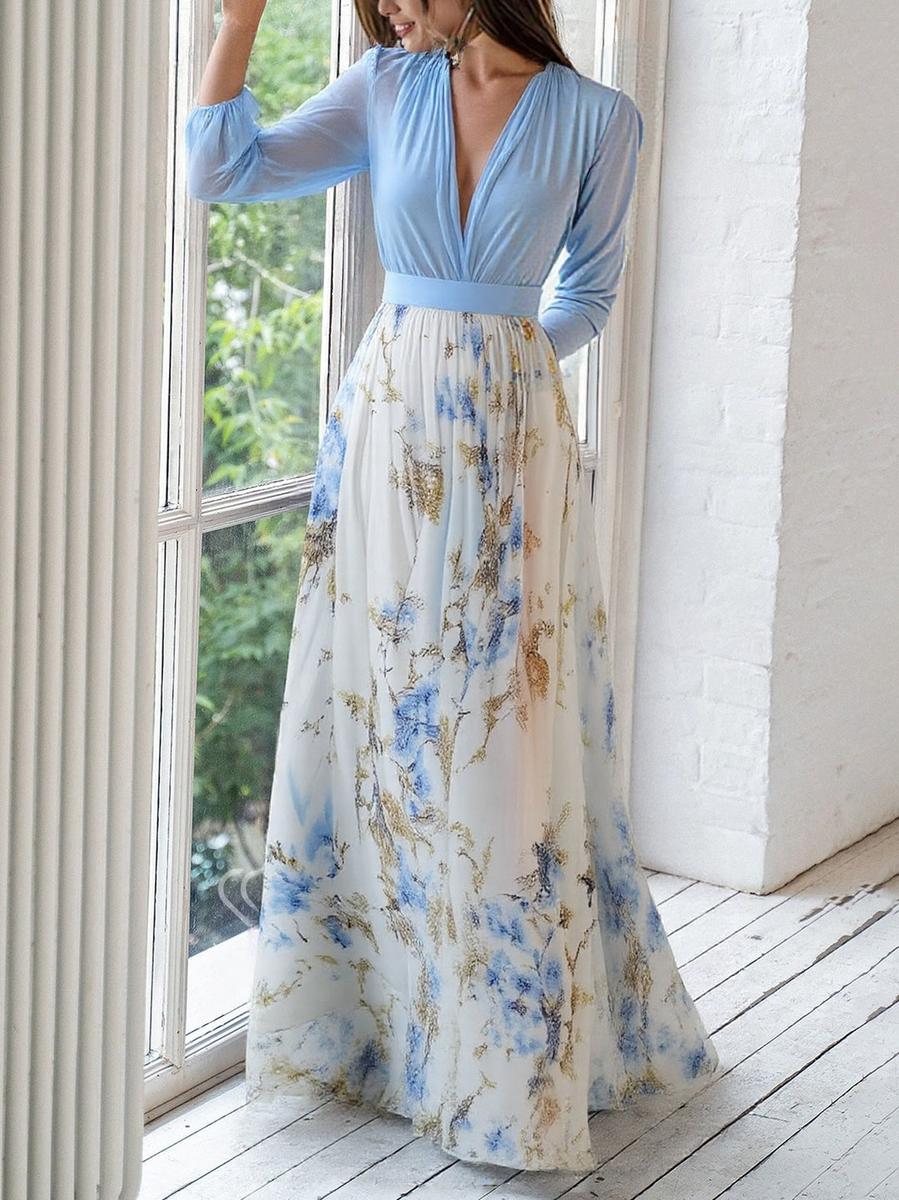 Lindo Maxivestido com Estampado Floral