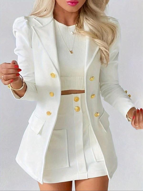Erin - Elegante Conjunto de Blazer e Saia em Dois Peças