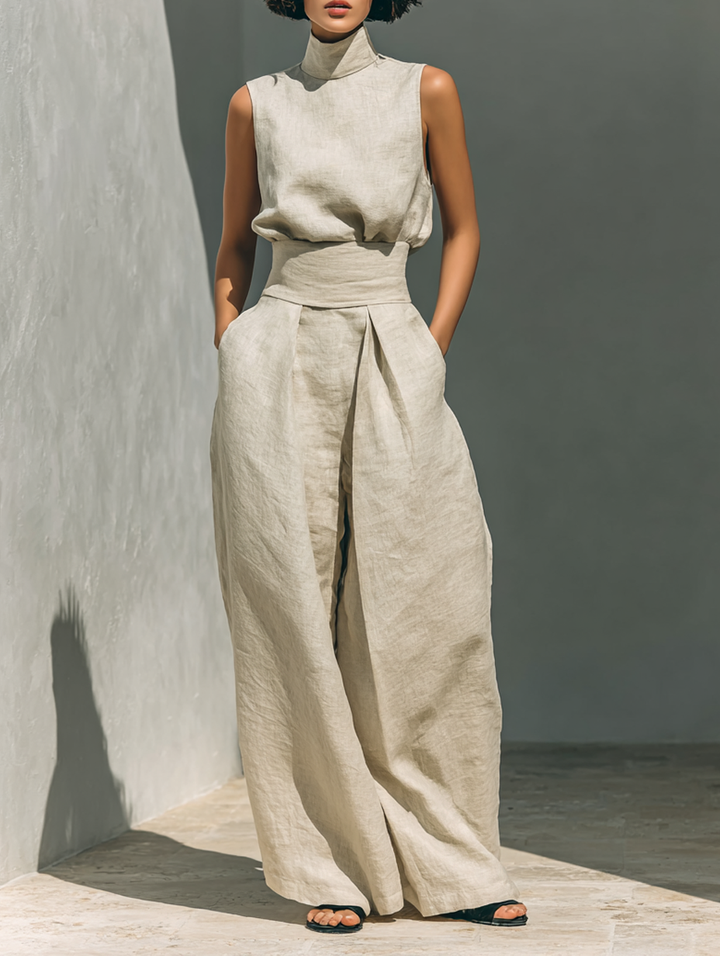 Livia – Conjunto Minimalista em Algodão e Linho