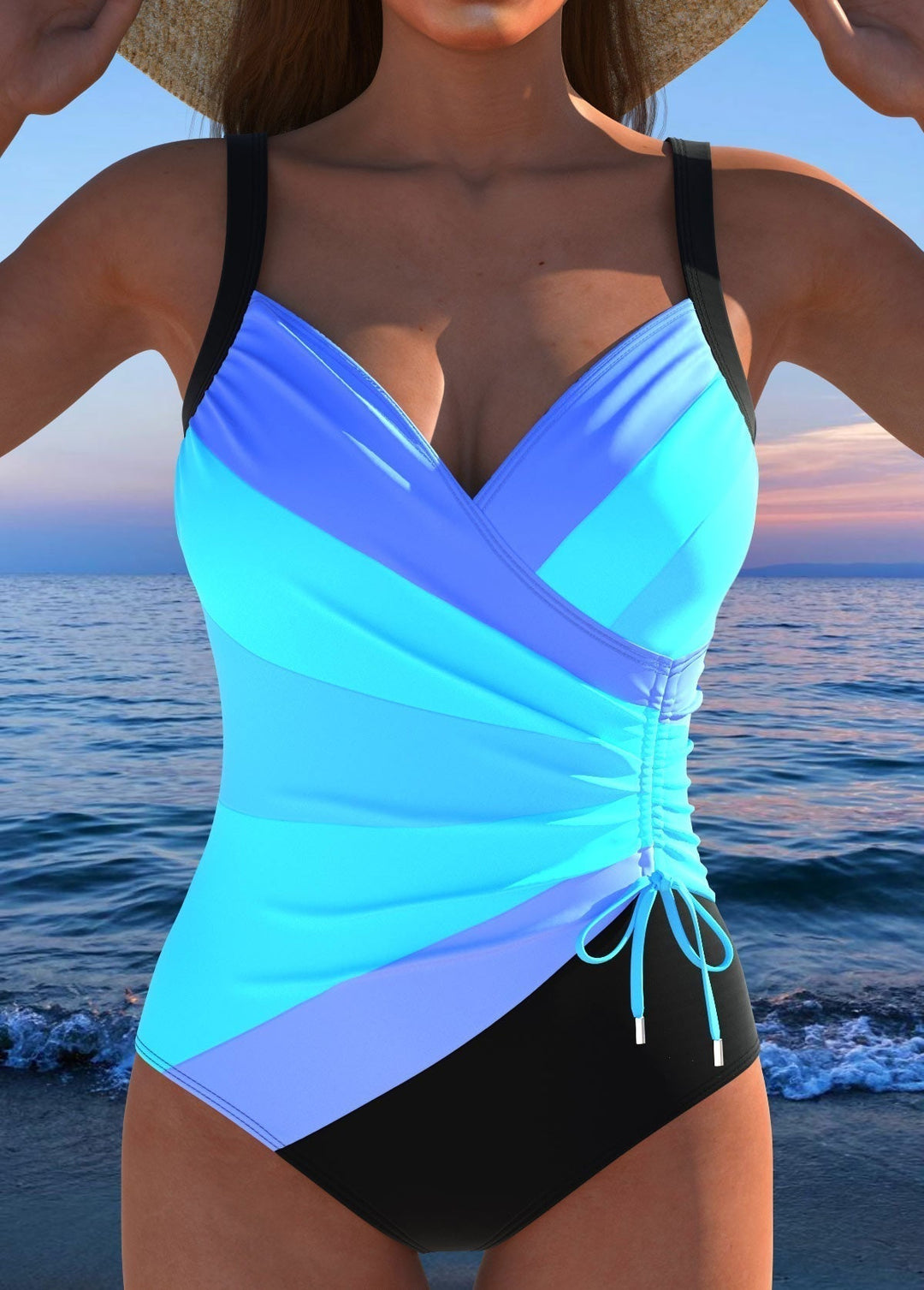 Fato de Banho Envolvente Luxuoso com Estampado Colorido