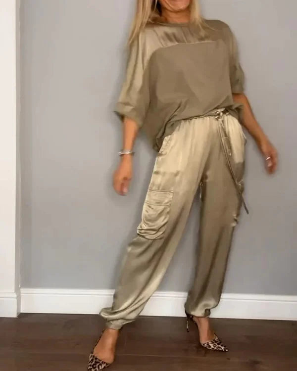 Margaret - Conjunto de Satin Elegante