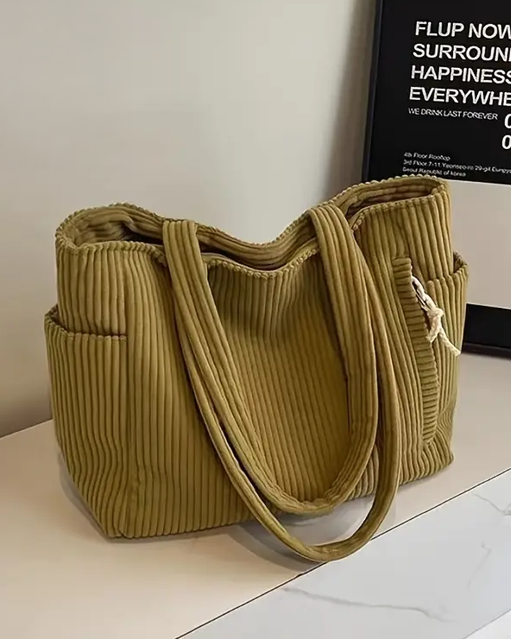 Tilda – Bolsa de Ombro Canalisada com Detalhe de Corda