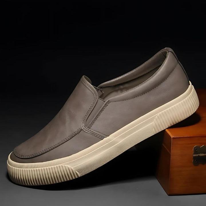 Boulevard Sapatilhas de Couro Italiano Slip-On