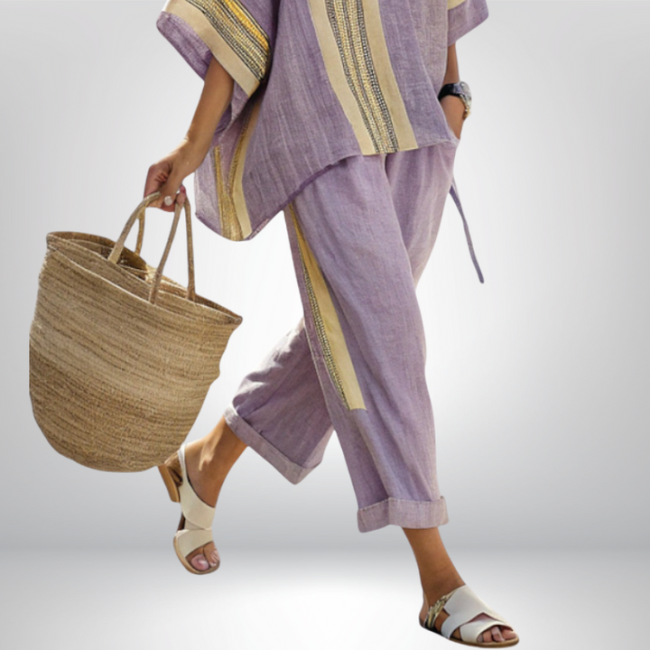 Daisy™ | Boho Completo com Riscas