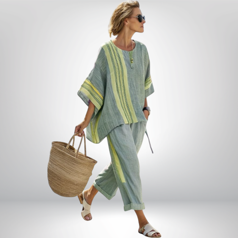 Daisy™ | Boho Completo com Riscas