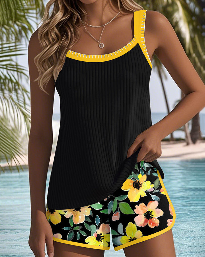 Laluna® | Conjunto de Tankini Elegante em Dois Peças