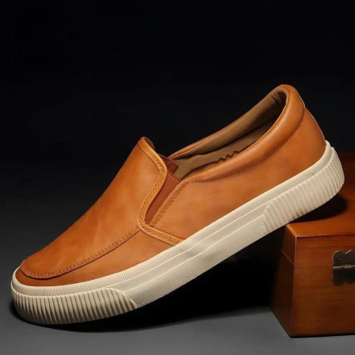 Boulevard Sapatilhas de Couro Italiano Slip-On