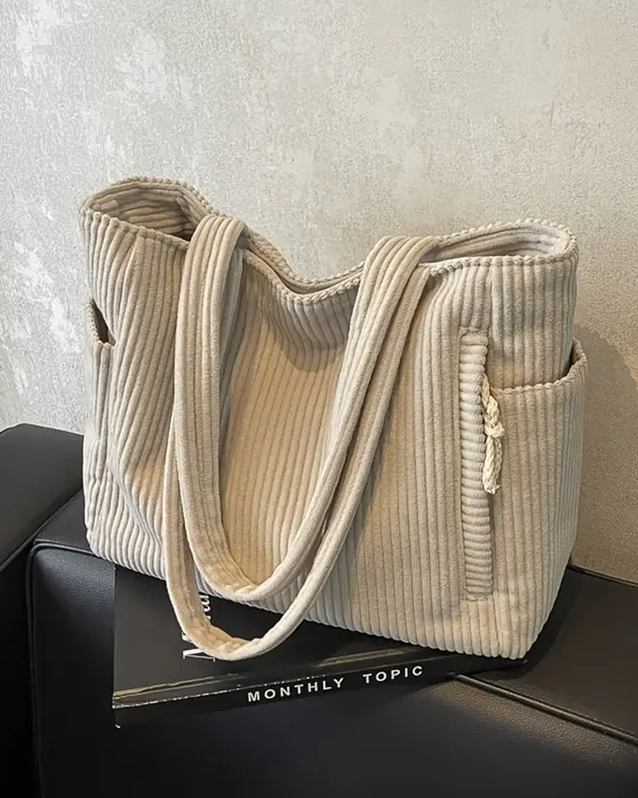 Tilda – Bolsa de Ombro Canalisada com Detalhe de Corda