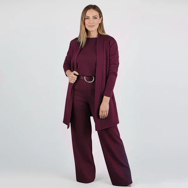 Lucy – Elegante Conjunto de 3 Peças em Stretch