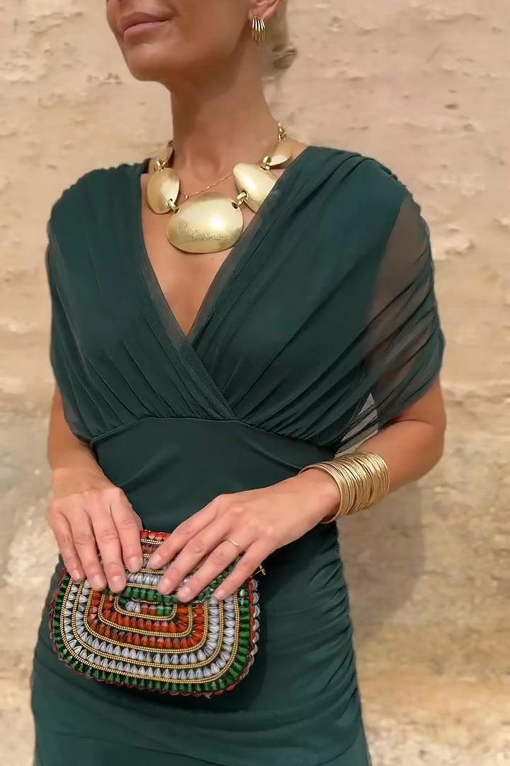 ANA | VESTIDO MAXI COM FALDAS ELEGANTES