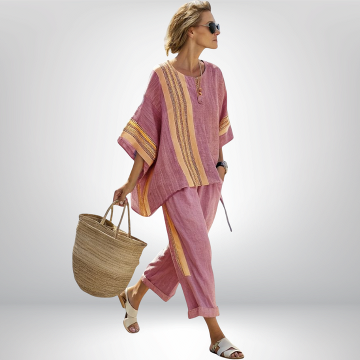 Daisy™ | Boho Completo com Riscas