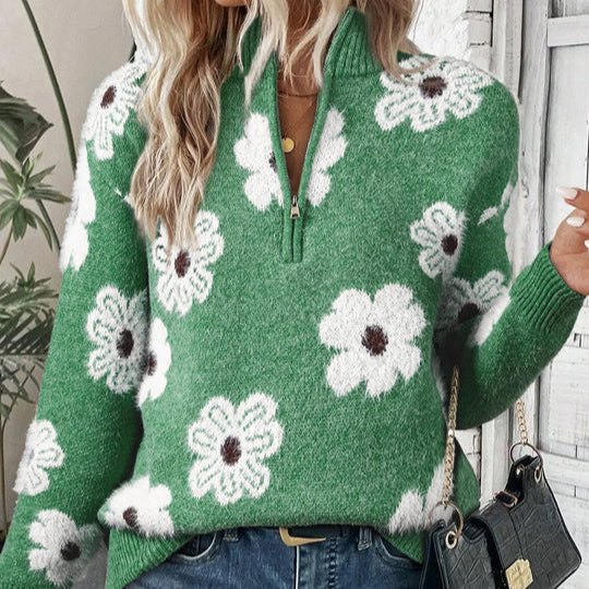 BLOOM | Pullover com Gola de Zíper