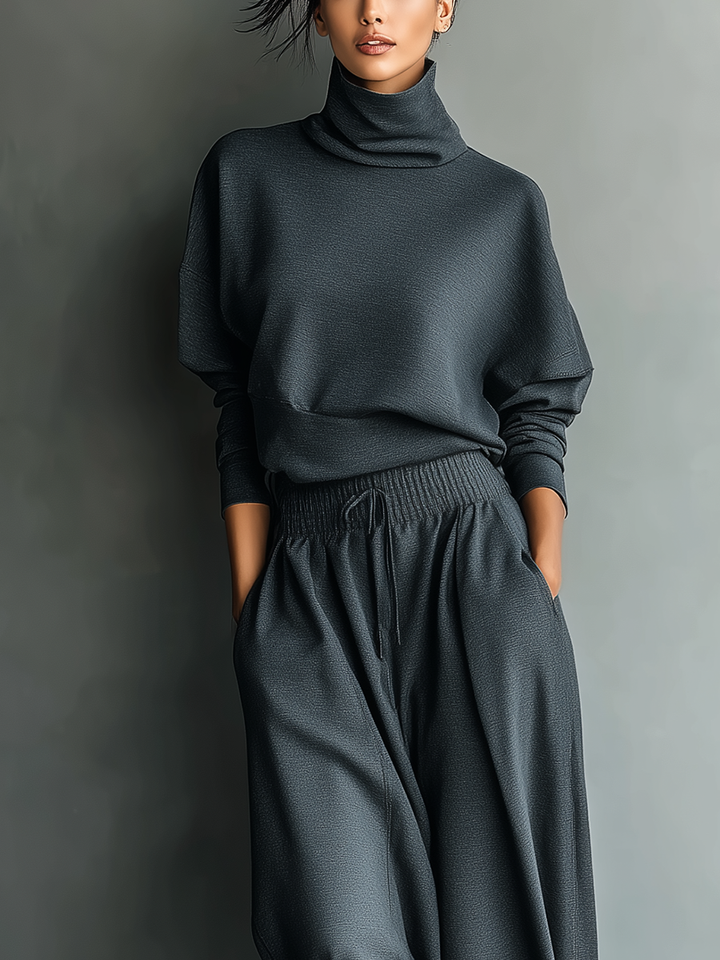 Conjunto de Malha com Calças Largas