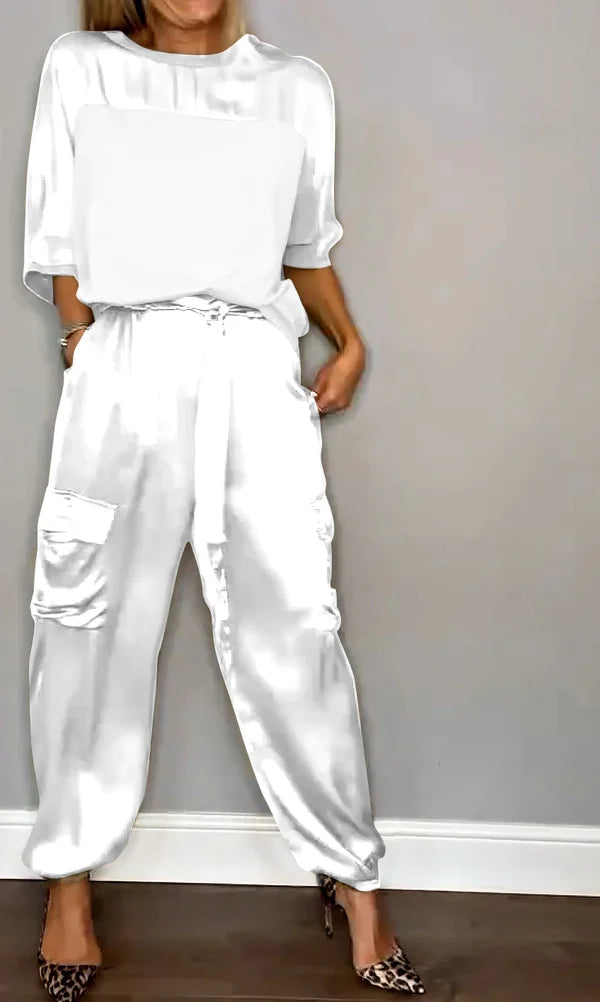 Margaret - Conjunto de Cetim Elegante