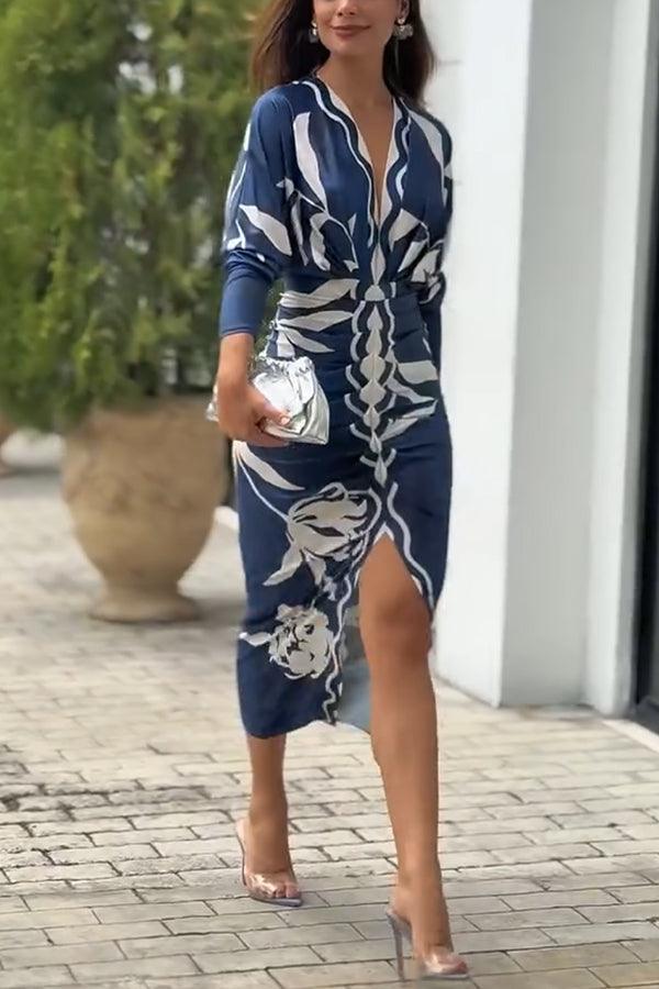 Eva | Sun Escape Vestido Midi Dolman com Estampa Única