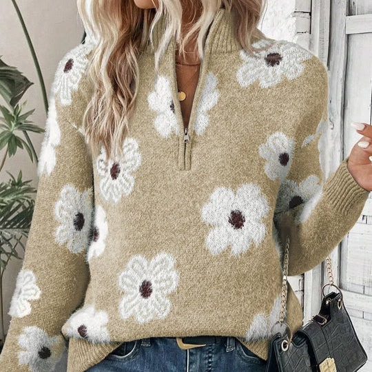 BLOOM | Pullover com Gola de Zíper