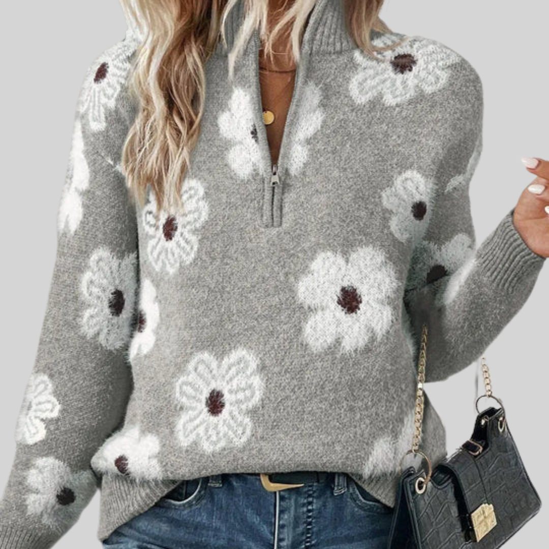 BLOOM | Pullover com Gola de Zíper