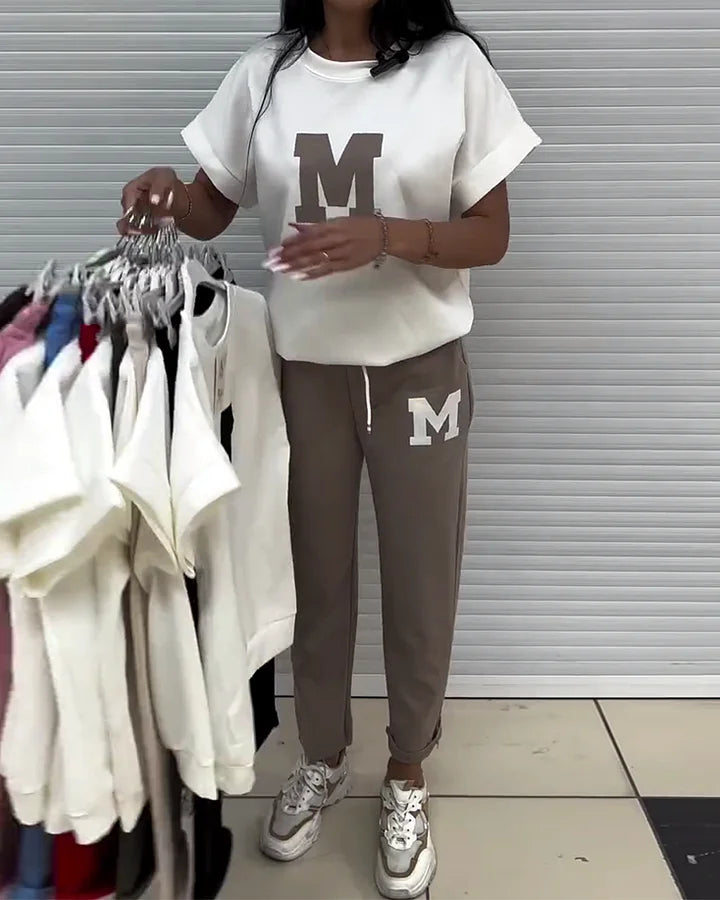 Cosima - Conjunto de Algodão Casual Impressão