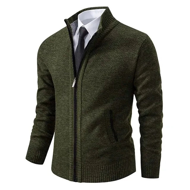 Leon | Pullover de malha com fecho e cintado