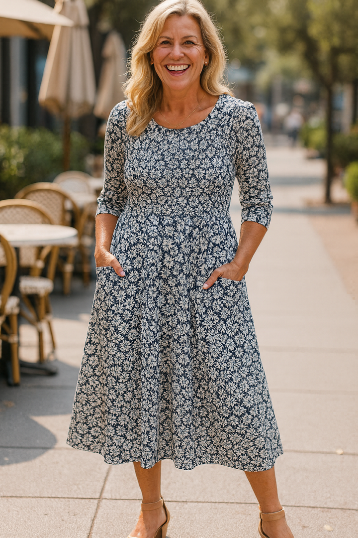 Meliora | Elegante Midi-Vestido para o Dia-a-Dia