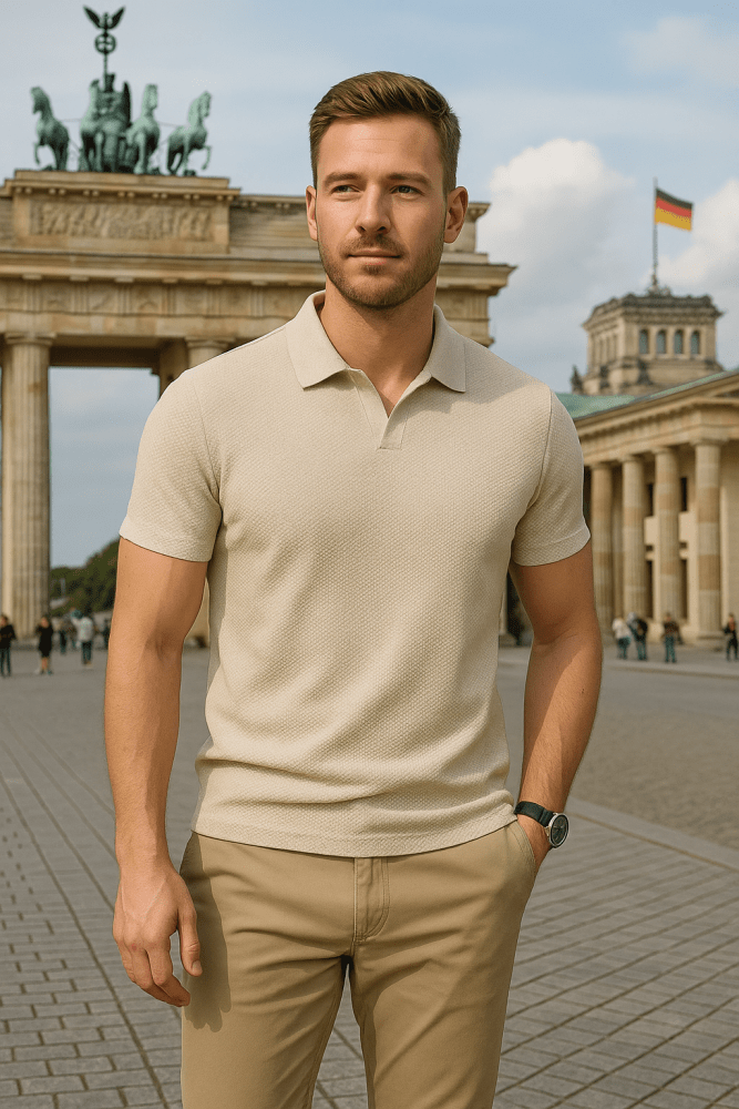 Agosto | Polo-shirt estruturado casual