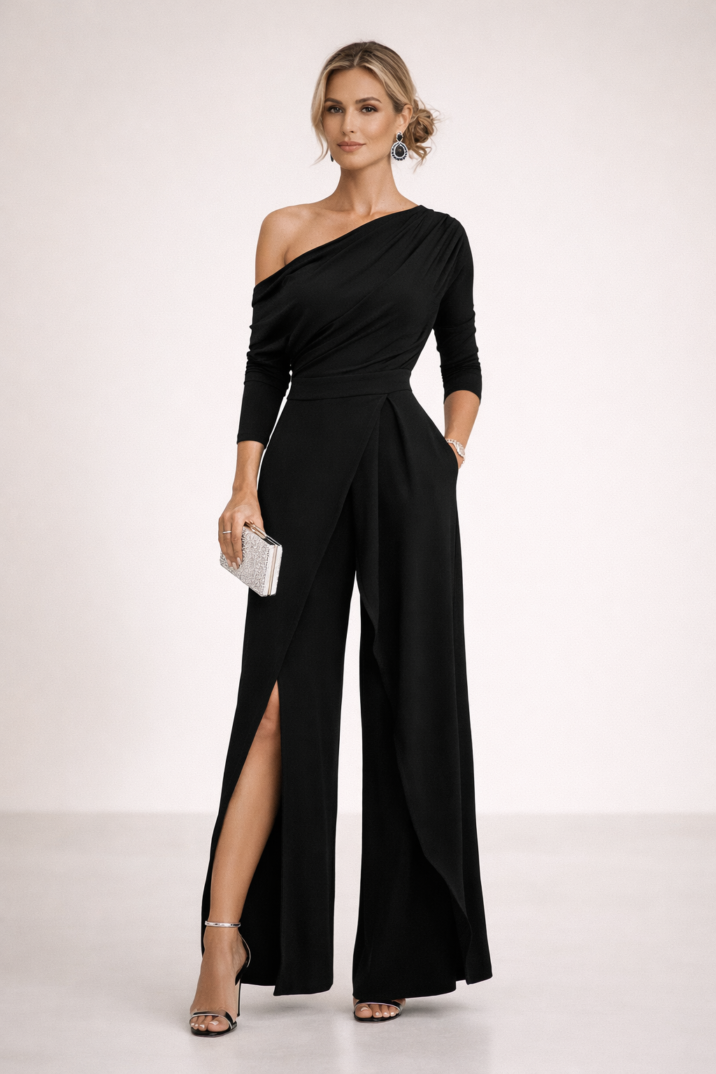 Edie - Elegante Macacão de Um Ombro
