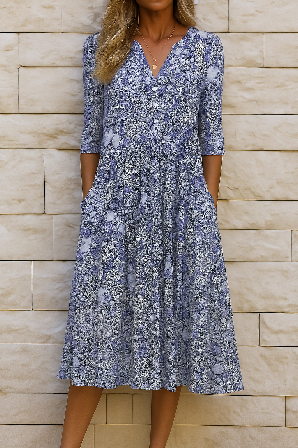 OLIVIA | VESTIDO ELEGANTE COM DECOTE EM V